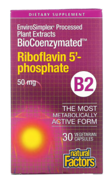 Natural Factors BioCoenzymated B2 Riboflavin 5'-Phosphate (рибофлавин 5'-фосфат) 50 мг 30 капсул