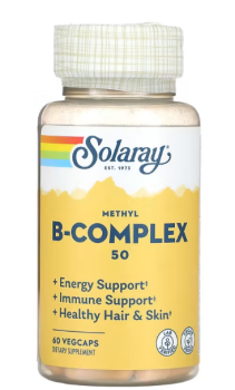Solaray Methyl B-Complex 50 (Метиловый комплекс группы В 50) 60 вег капсул