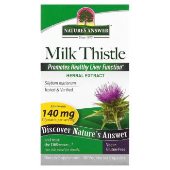 Nature's Answer Milk Thistle (Расторопша) 60 вегетарианских капсул