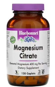 Bluebonnet Nutrition Magnesium Citrate (Цитрат магния) 400 мг 120 каплет