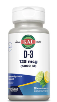 KAL D-3 Activmelt 125 мкг (5000 МЕ) лимон-лайм 90 микро таблетки