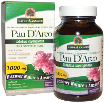 Nature's Answer Pau D'Arco (Кора муравьиного дерева) 1000 мг 90 капсул