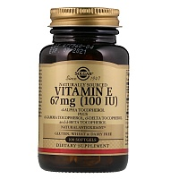 Solgar Naturally Sourced Vitamin E 67 мг (100 IU) 100 капсул