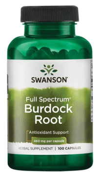 Swanson Full Spectrum Burdock Root (Корень лопуха полного спектра) 460 мг 100 капсул