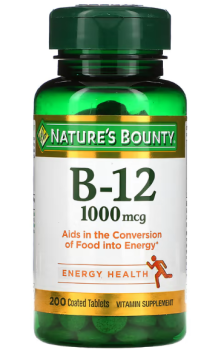 Nature's Bounty B-12 (Витамин B-12) 1000 мкг 200 каплет