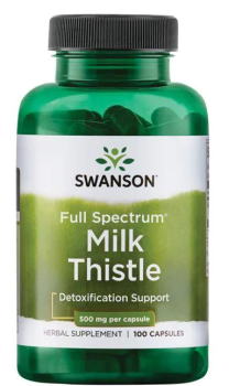 Swanson Full Spectrum Milk Thistle (Расторопша полного спектра действия) 500 мг 100 капсул