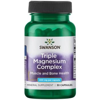 Swanson Triple Magnesium Complex (Тройной магниевый комплекс) 400 мг 30 капсул
