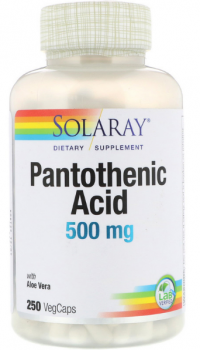 Solaray Pantothenic Acid (Пантотеновая кислота) 500 мг 250 капсул
