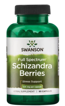 Swanson Full Spectrum Schizandra Berries (Полный спектр ягод лимонника) 525 мг 90 капсул