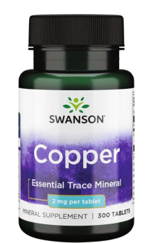 Swanson Copper (Медь) 2 мг 300 таблеток