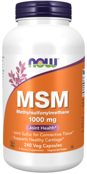 NOW MSM (МСМ метил-сульфонил-метан) 1000 мг 240 вег капсул