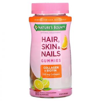 Nature's Bounty Hair Skin & Nails Gummies вкус тропических цитрусовых 80 жев. конфет
