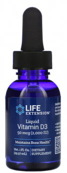 Life Extension Liquid Vitamin D3 (Жидкий витамин D3) 2000 МЕ 29,57 мл