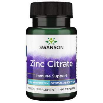 Swanson Zinc Citrate (цитрат цинка) 50 мг 60 капсул