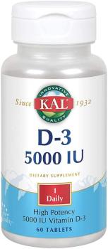 KAL D-3 (Витамин D-3) 125 мкг (5000 МЕ) 60 таблеток