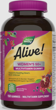 Nature's Way Alive!® Women's 50+ Gummy Multivitamin (мультивитамины для женщин старше 50 лет) 150 жевательных таблеток