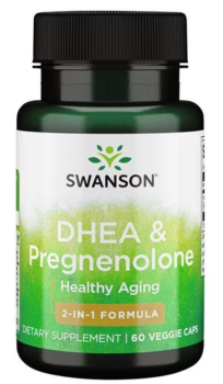 Swanson DHEA and Pregnenolone (ДГЭА и Прегненолон) 60 вег капсул, 06/24
