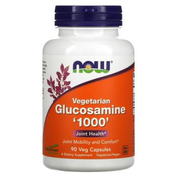 NOW Vegetarian Glucosamine 1000 (Вегетарианский глюкозамин) 90 растительных капсул