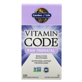 Garden of Life Vitamin Code RAW Prenatal (Комплекс витаминов для беременных и кормящих женщин) 180 вегетарианских капсул