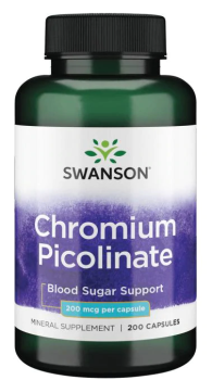 Swanson Chromium Picolinate (Пиколинат хрома) 200 мкг 200 капсул