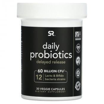 Sports Research Daily Probiotics Delayed Release (пробиотики с отсроченным высвобождением для ежедневного приема) 60 млрд КОЕ 30 капсул