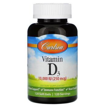 Carlson Labs Vitamin D3 (Витамин D3) 10000 МЕ 120 капсул