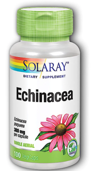 Solaray Echinacea Purpurea Herb Aerial Organically Grown (Органическая эхинацея пурпурная) 380 мг 100 капсул