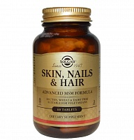 Solgar Skin Nails & Hair Advanced MSM Formula 60 таблеток (Кожа, ногти, волосы таб. №60)
