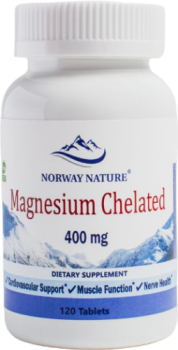 Norway Nature Magnesium Chelated (Хелат Магния) 400 мг 120 таблеток