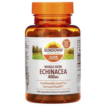 Sundown Naturals Whole Herb Echinacea (Эхинацея) 400 мг 100 капсул