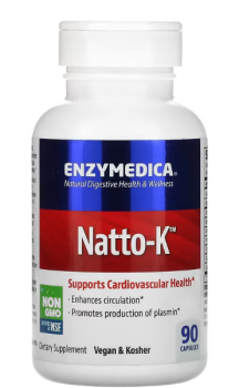 Enzymedica Natto-K (смесь ферментов с наттокиназой) 90 капсул