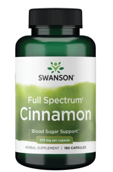 Swanson Full Spectrum Cinnamon (Корица полного спектра) 375 мг 180 капсул