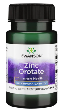 Swanson Zinc Orotate High Bioavailability (Оротат цинка высокая биодоступность) 10 мг 60 капсул