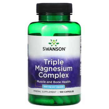 Swanson Triple Magnesium Complex (Комплекс тройного магния) 400 мг 100 капсул