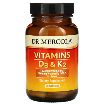 Dr. Mercola Vitamins D3 & K2 (Витамины D3 и K2_ 90 капсул