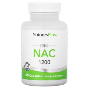 NaturesPlus Pro NAC (N-ацетил-L-цистеин) 1200 мг 60 капсул