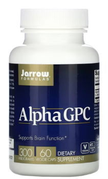Jarrow Formulas Alpha GPC (L-альфа-глицерилфосфорилхолин) 300 мг 60 растительных капсул