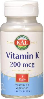 KAL Vitamin K (Витамин К-1) 200 мкг 100 таблеток