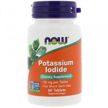 NOW Potassium Iodide (Йодид калия) 30 мг 60 таблеток