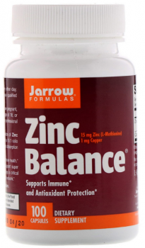 Jarrow Formulas Zinc Balance (Баланс цинка) 100 капсул, срок годности 11/2023