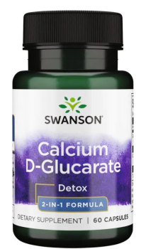 Swanson Calcium D-Glucarate (D-глюкарат кальция - формула 2-в-1) 60 капсул
