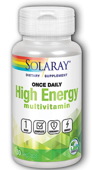 Solaray Once Daily High Energy Multiple (Высокоэнергетические поливитамины для приема один раз в день) 30 вег капсул