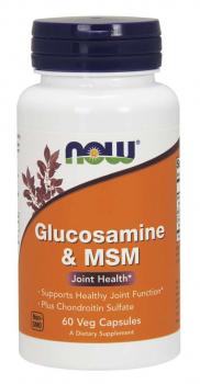 NOW Glucosamine & MSM (Глюкозамин и МСМ) 750/250 мг 60 капсул