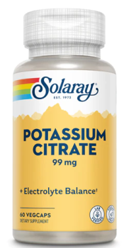 Solaray BioCitrate™ Potassium (цитрат калия) 99 мг 60 вег капсул