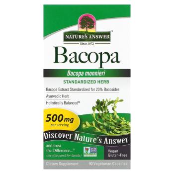 Nature's Answer Bacopa (бакопа) 500 мг 90 вегетарианских капсул