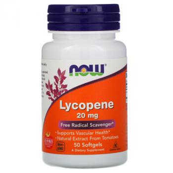NOW Lycopene (Ликопин) 20 мг 50 капсул