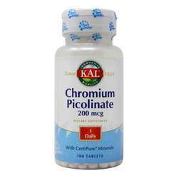 KAL Chromium Picolinate (Пиколинат Хрома) 200 мкг 100 таблеток