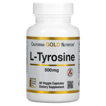 California Gold Nutrition L-tyrosine (L-тирозин) 500 мг 60 капсул