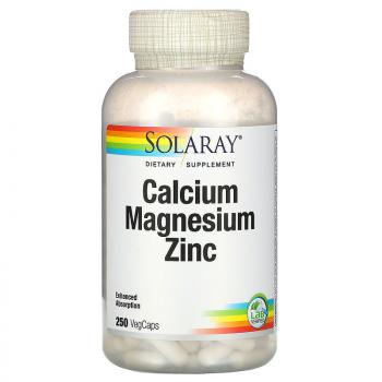Solaray Calcium Magnesium Zinc (кальций, магний и цинк) 250 капсул