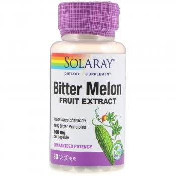 Solaray Bitter Melon Fruit Extract (Экстракт плодов горькой дыни) 500 мг 30 капсул